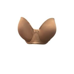 Delimira Women’s Beige/Nude Strapless 4-Hook Back Closure Bra 36G